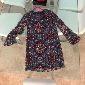 Patterned Dress, Long-Sleeve